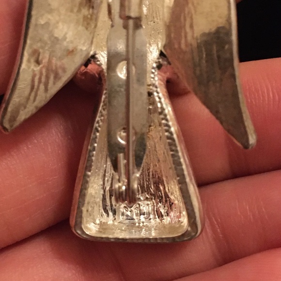 Jewelry - Vintage Silver Tone Angel Brooch Pin - Picture 5 of 10
